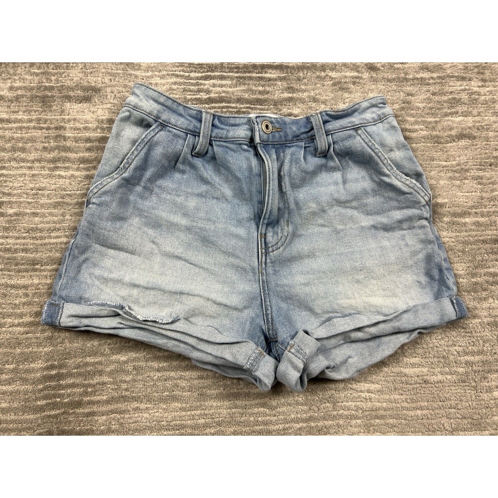 RE Generation by Celebrity Pink Shorts Juniors 5/27 Blue Light Wash Cuffed Denim